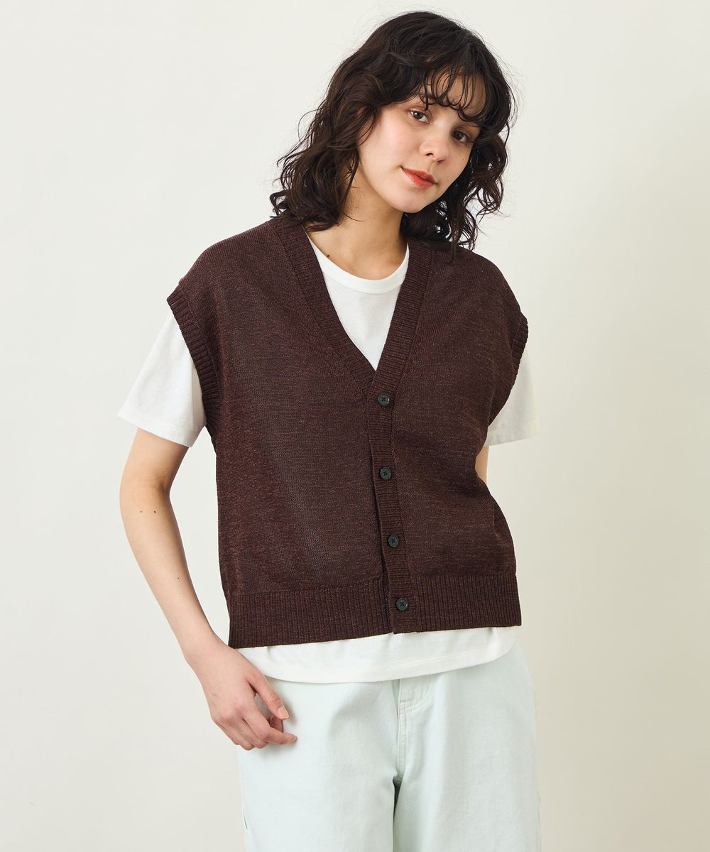 GREY LABEL ペーパーヤーンニットベスト(トップス)|MACKINTOSH GREY LABEL ペーパーヤーンニットベスト(トップス)|MACKINTOSH