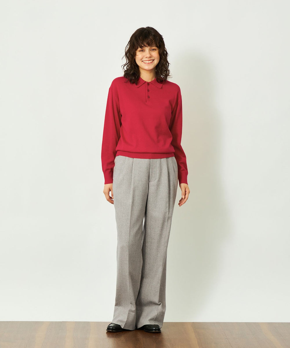 グレー プリーツ入り ワイドパンツ GREY LABEL タックプリーツワイドパンツ(パンツ)｜MACKINTOSH