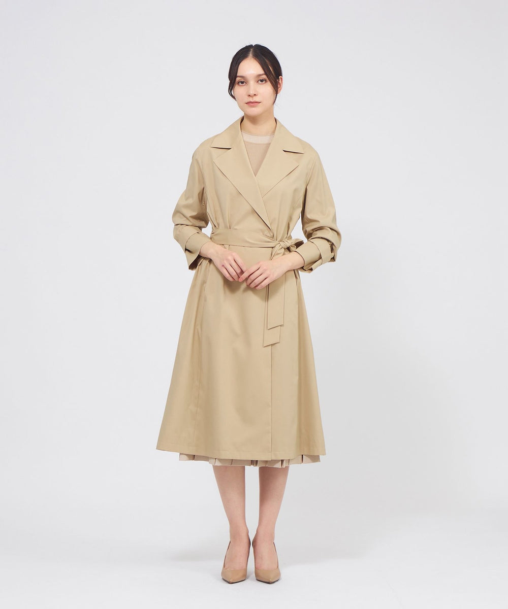 極美品✨️定価12万　エポカ　ダブルフェイスコート　チャコール　ベルト　40 ライトタフタ ベルテッドコート(コート)｜EPOCA(エポカ)のファッション