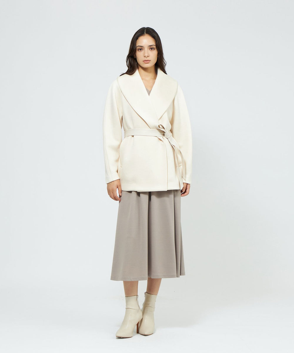 EPOCA エポカ ニット コート サイズ40 ウール モヘヤ 襟ジップ 朱色 EPOCA エポカ ニット コート サイズ40 ウール モヘヤ 襟ジップ 朱色