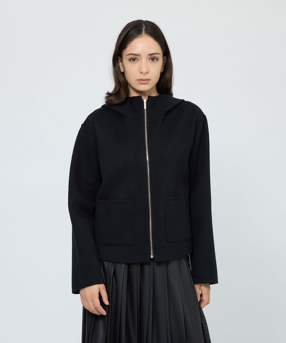 ウールリバーシブルフーディー ショートコート(コート)｜EPOCA(エポカ