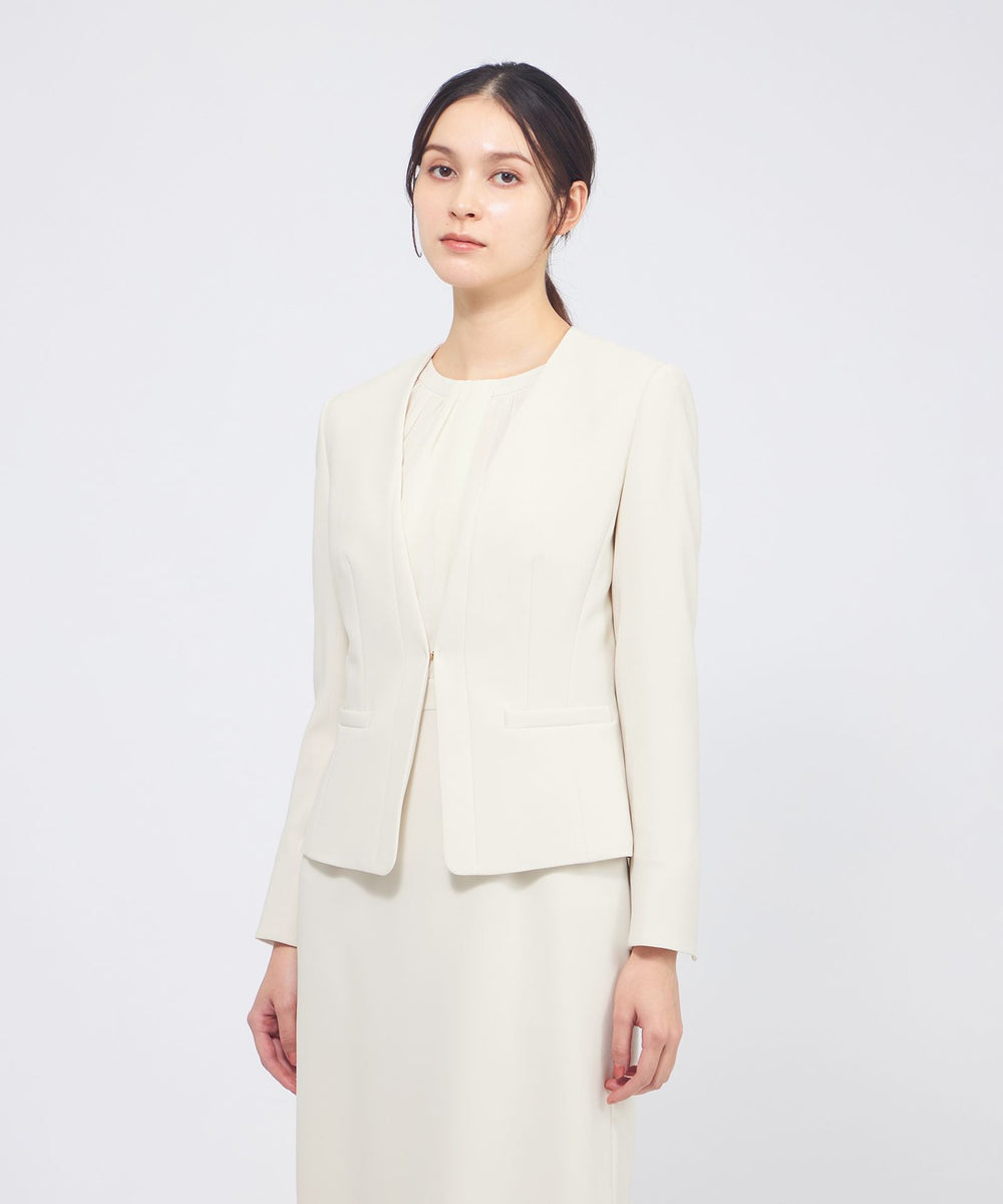 コンパクトダブルクロス ノーカラージャケット(ジャケット)｜EPOCA