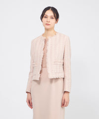 コットンファンシーツィード ノーカラージャケット(ジャケット)｜EPOCA