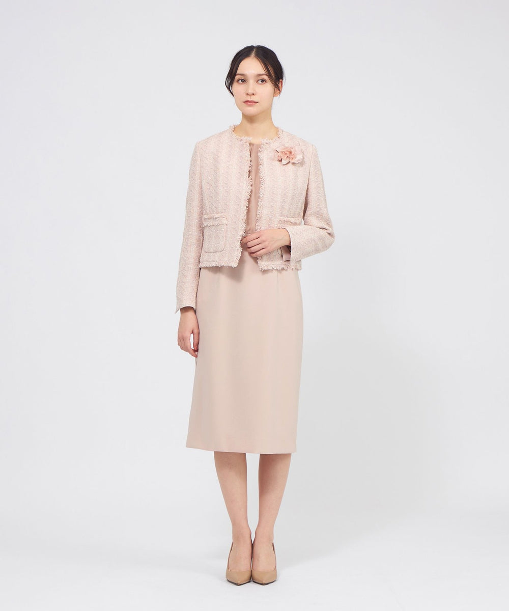 コットンファンシーツィード ノーカラージャケット(ジャケット)｜EPOCA