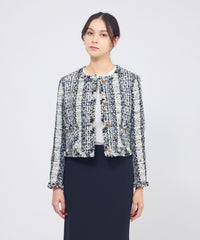 ミックスファンシーツィード ノーカラージャケット(ジャケット)｜EPOCA