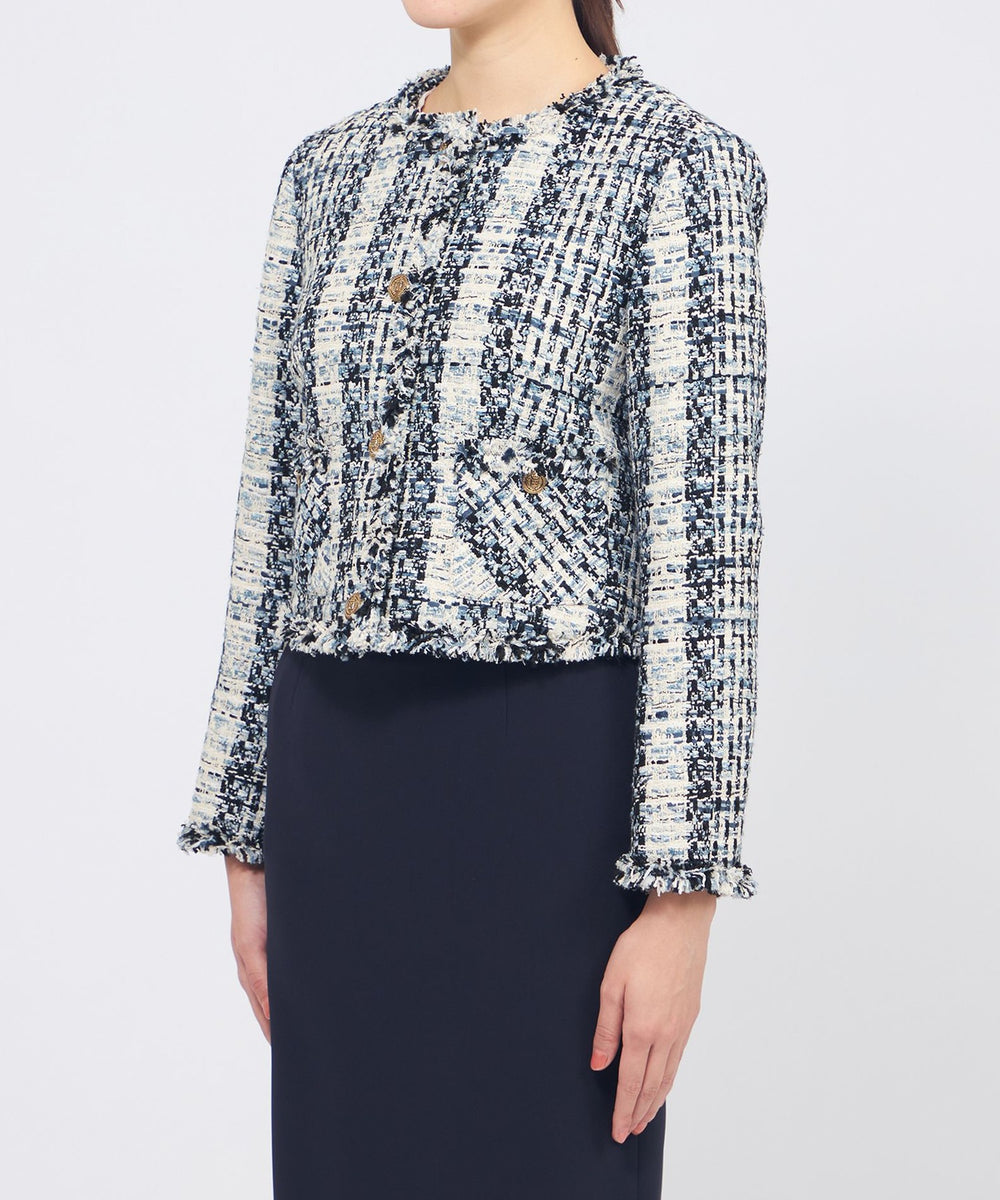 エポカ　新品未使用タグ付　シルク混ツイードコート ✨【新品未使用・タグ付き】 EPOCA（エポカ） シルク混ツイード ロング