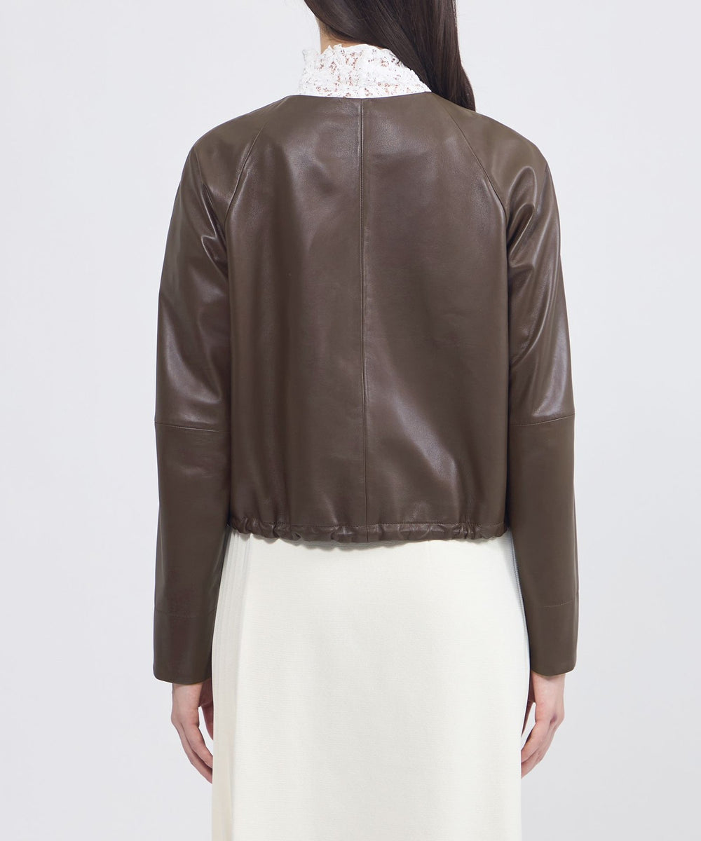 ソフトシープレザー ノーカラージャケット(ジャケット)｜EPOCA(エポカ