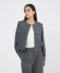 ライトウールツイル クロップドジャケット(ジャケット)｜EPOCA(エポカ