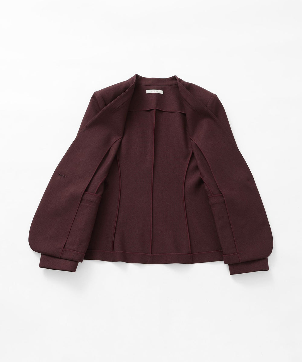 美品 EPOCA エポカ スタンドカラー ナイロン ミリタリー ジャケット ベージュ系 46 セール EPOCA DI BASE コンパクトウールフラノ スタンドカラー