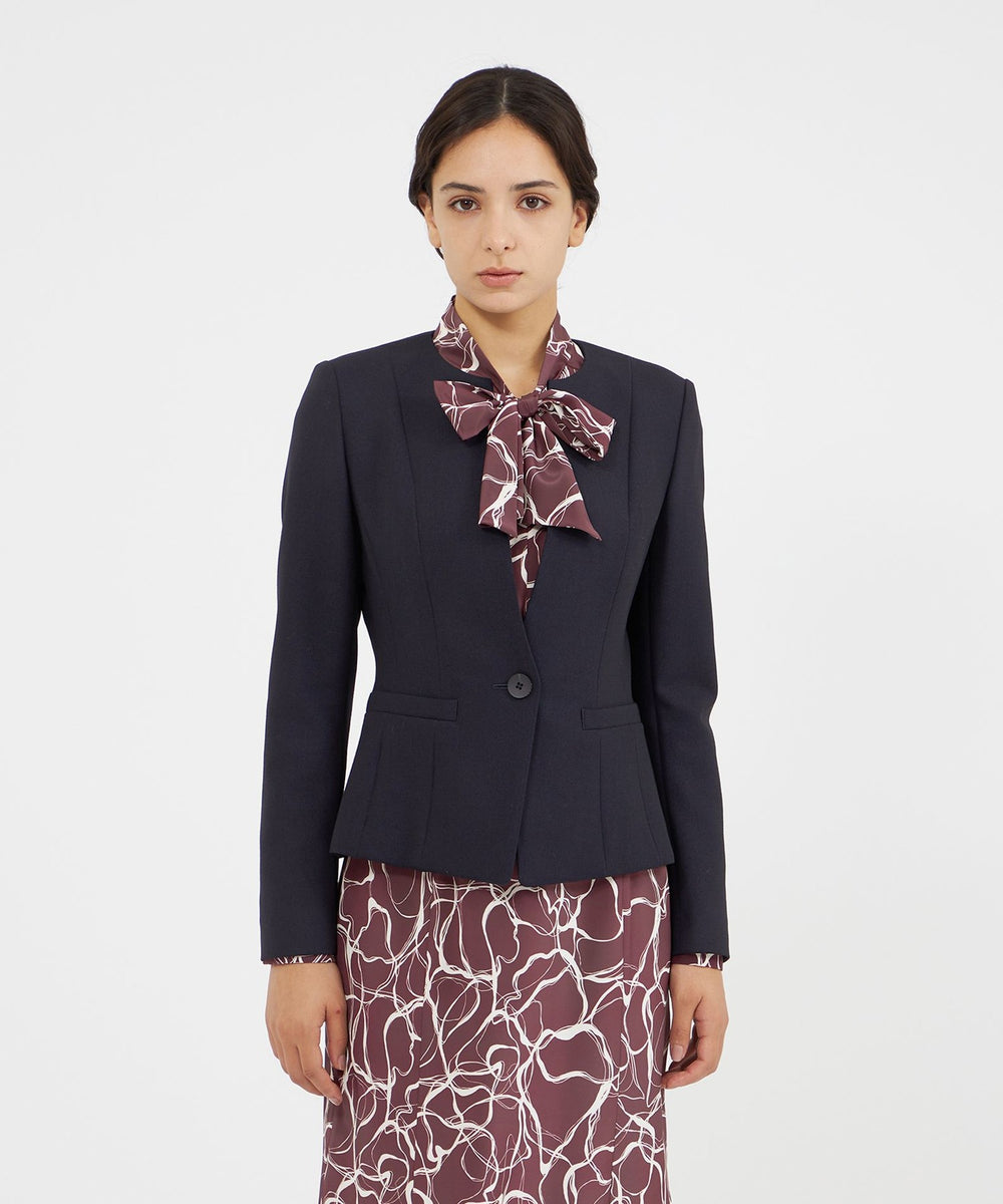 【美品】エポカ　ノーカラージャケット　スカート　スーツ　セットアップ　40 L 24 TWENTY FOUR Noble ノーカラージャケット(ジャケット)｜EPOCA