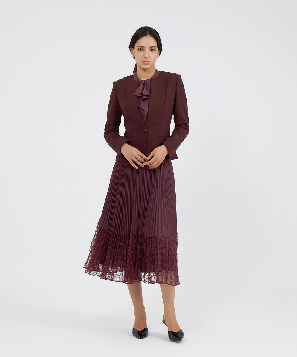 エポカ　ノーカラージャケット&スカート 24 TWENTY FOUR Noble】 ノーカラージャケット(ジャケット