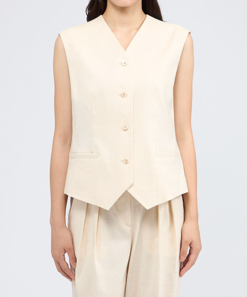 CLASS クラス　リネン混　アンコンジャケット リネン混半袖テーラージャケット【洗える/セットアップ可