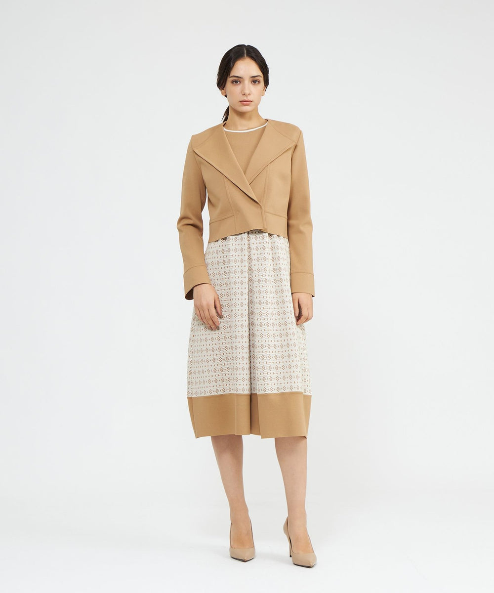 アセテートナイロンジャカード ニットジャケット(ジャケット)｜EPOCA