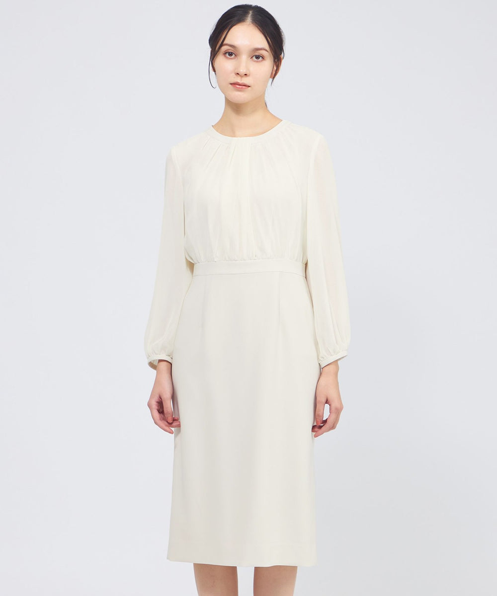 コンパクトダブルクロス シフォンコンビドレス(ワンピース)｜EPOCA