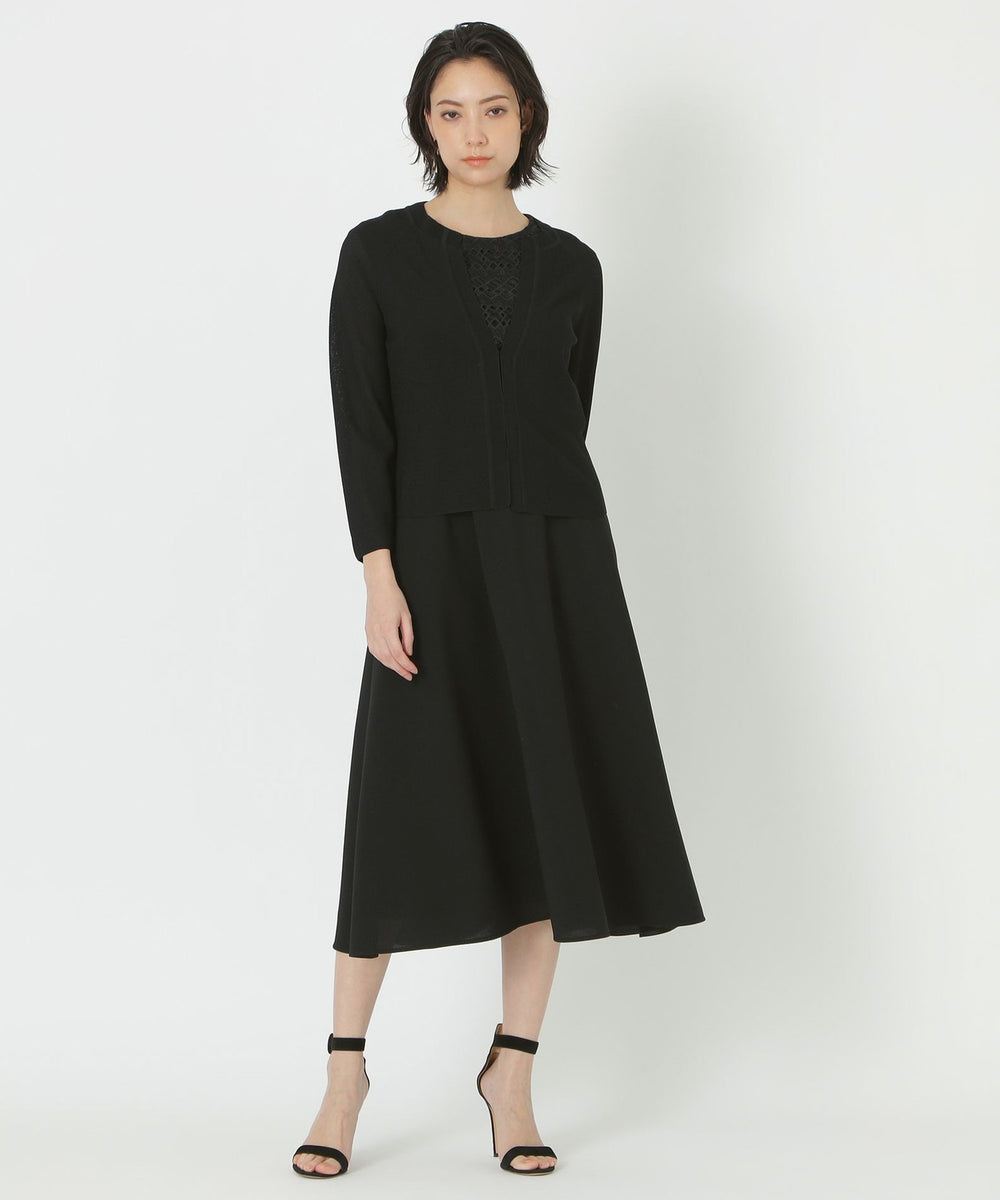 EPOCA｜エポカ　ワンピース　40　黒　ドレス　半袖　上品