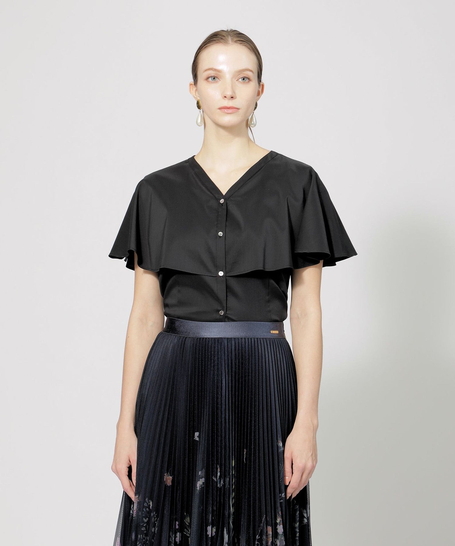 コットンストレッチ ケープブラウス(トップス)｜EPOCA(エポカ)の  