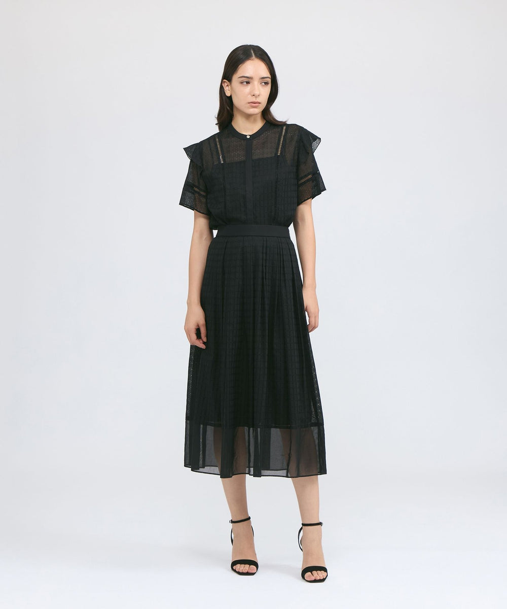 オリーブグリーン フリル袖 ブラウス エポカ　未使用品 シアークロス フリルブラウス(トップス)｜EPOCA(エポカ)の