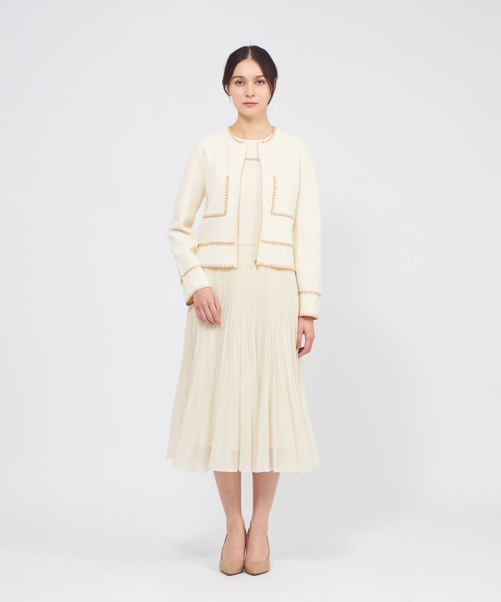 トリミングニット ジップアップジャケット(トップス)｜EPOCA(エポカ)の