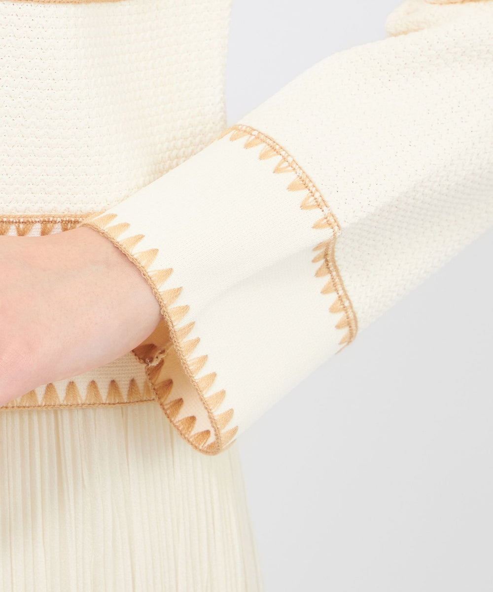 トリミングニット ジップアップジャケット(トップス)｜EPOCA(エポカ)の