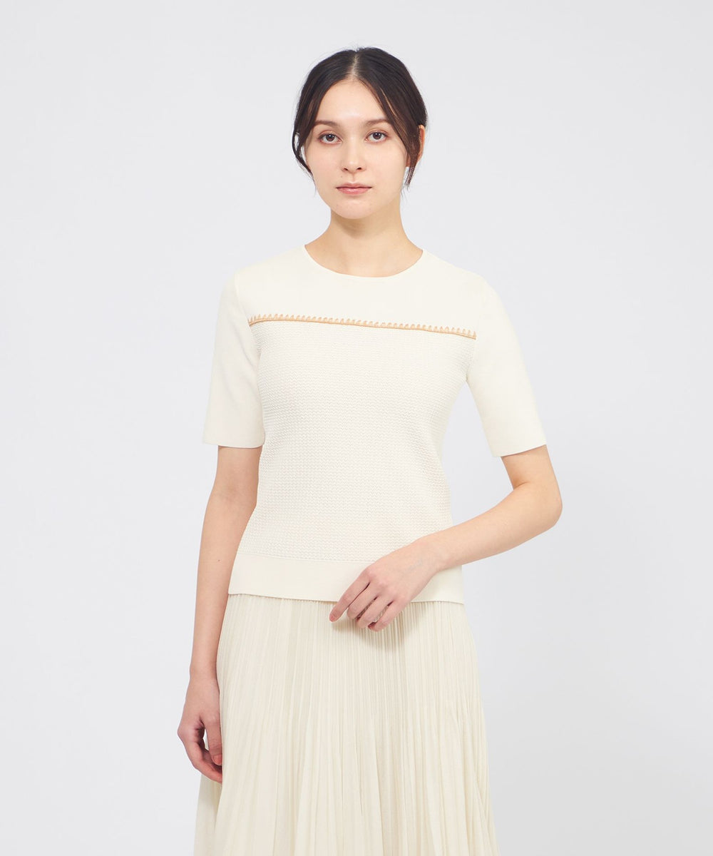 トップス isatomomomo トリミングニット プルオーバー(トップス)｜EPOCA(エポカ)の