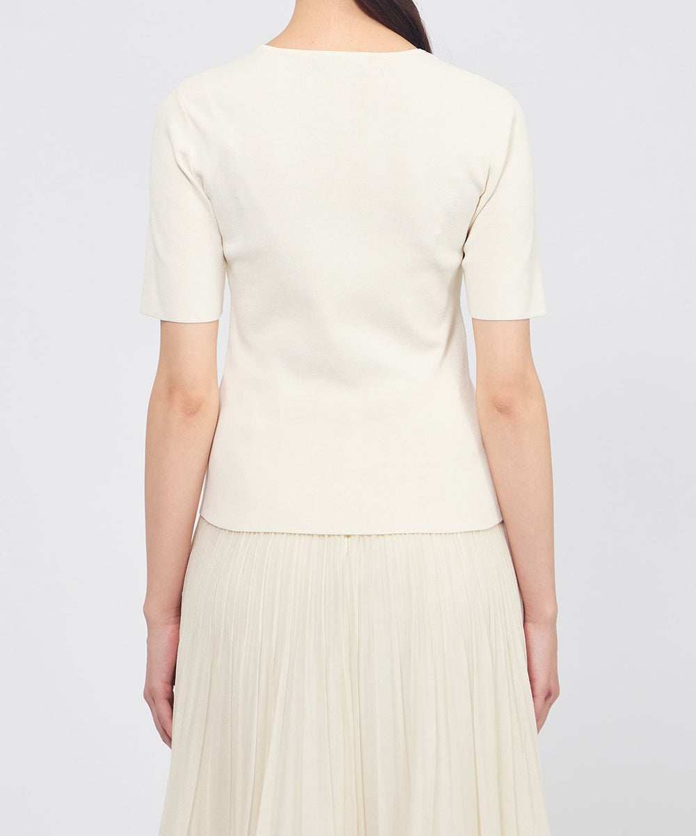 トップス AMI POYO フレンチスリーブリブ切替サマーニットトップスxyf9299 ミント – [公式