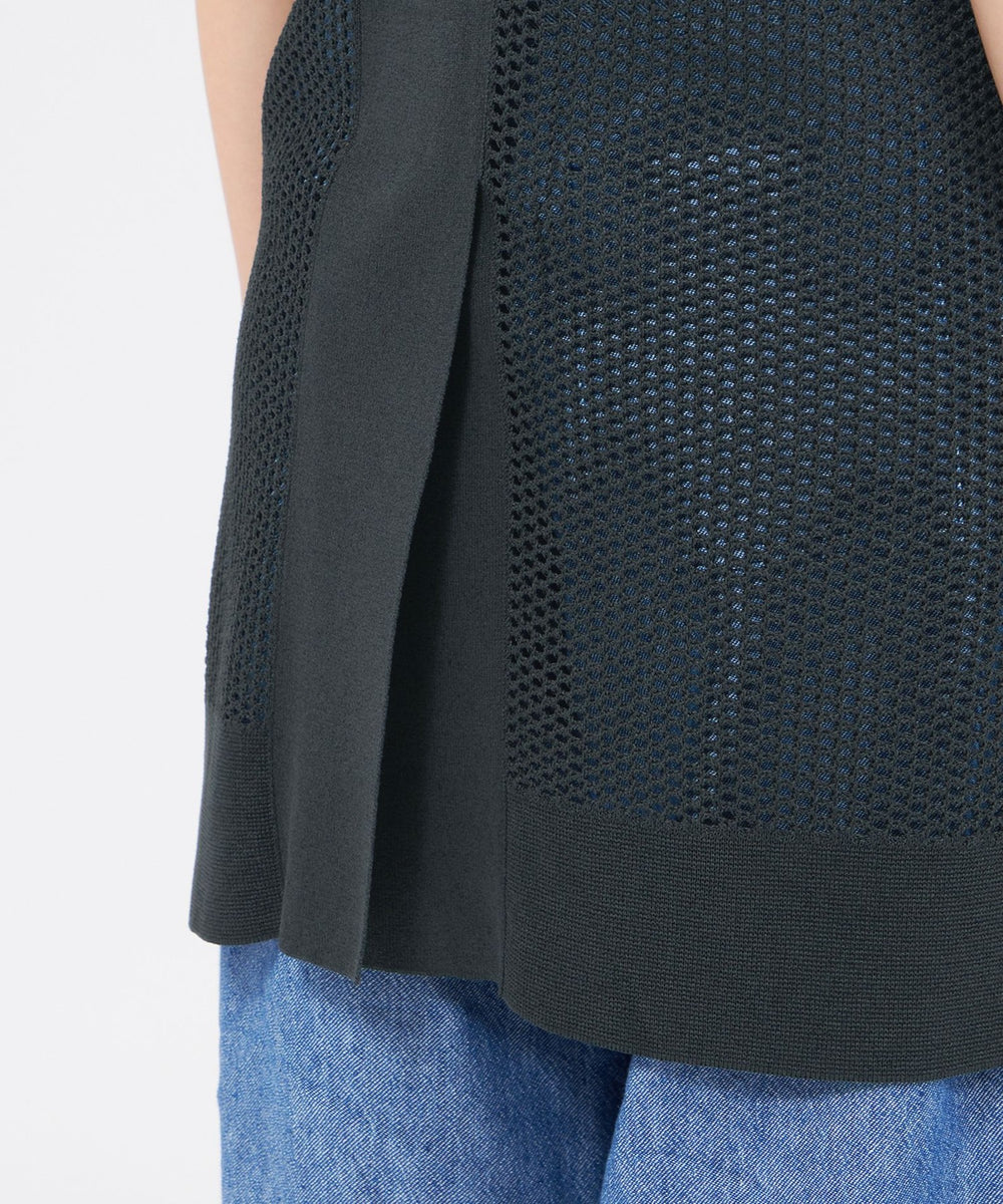 La maglia estate】 メッシュニットロングジレ(ベスト)｜EPOCA(エポカ