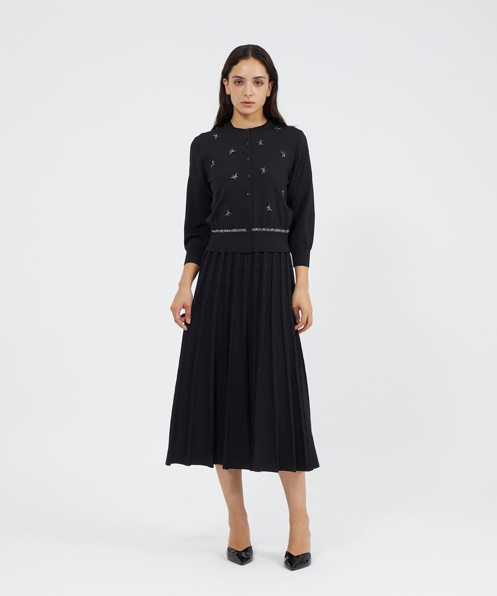 ビジューエンブロイダリー ニットカーディガン(トップス)｜EPOCA