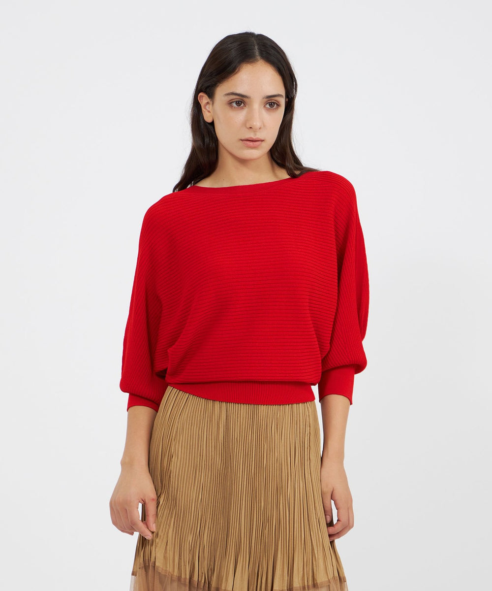 アセテートナイロン ニットプルオーバー(トップス)｜EPOCA