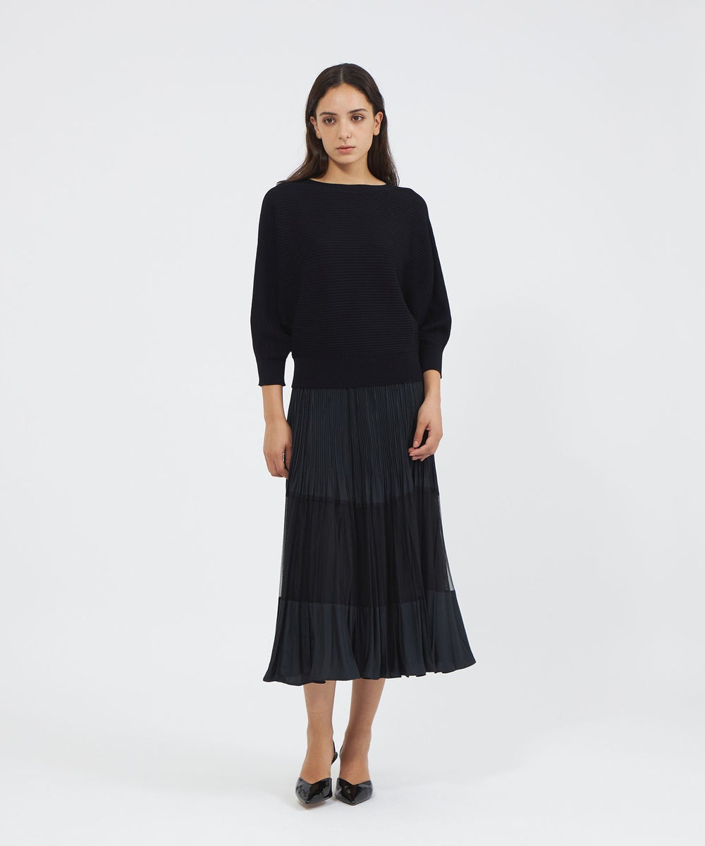 アセテートナイロン ニットプルオーバー(トップス)｜EPOCA