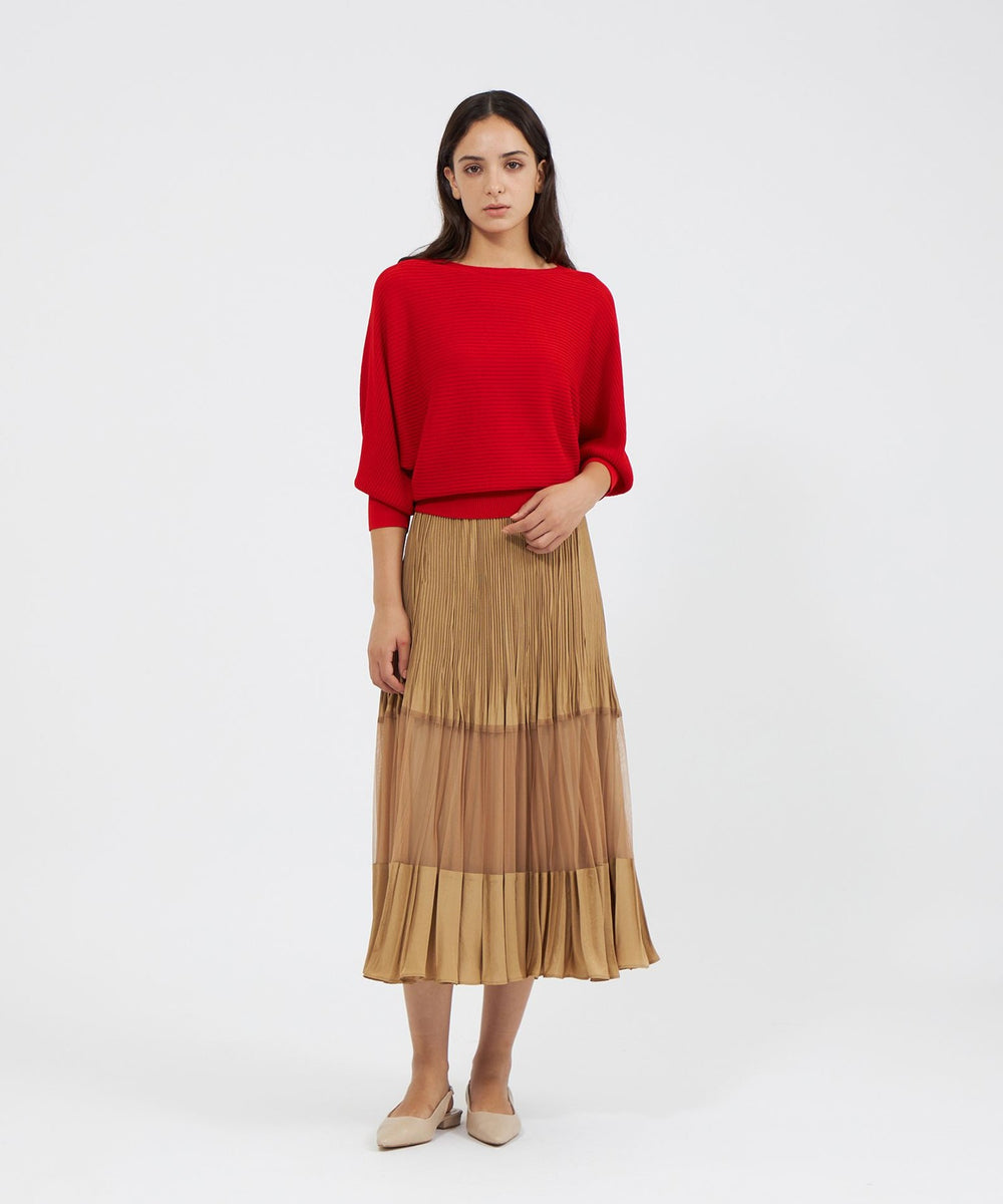 アセテートナイロン ニットプルオーバー(トップス)｜EPOCA(エポカ)の