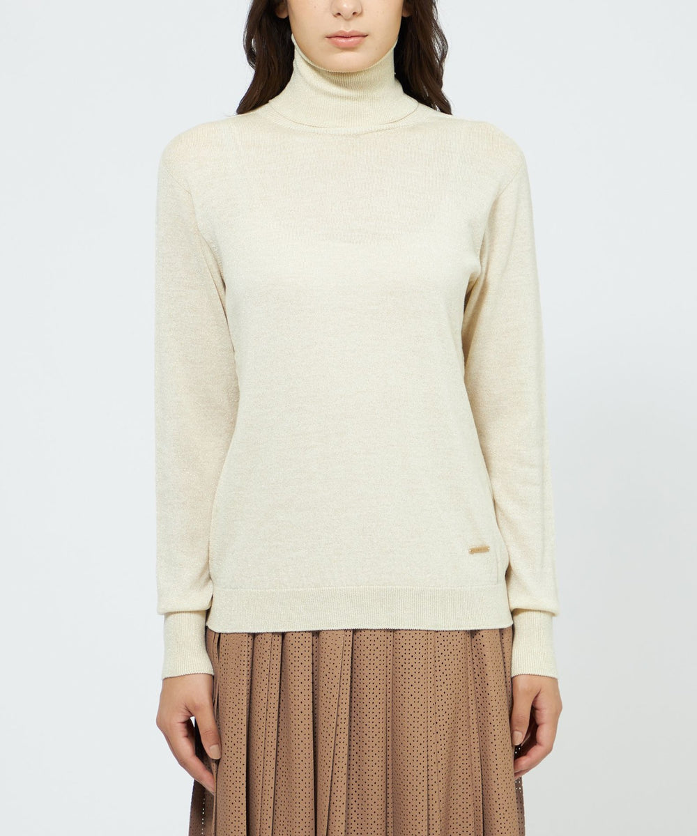 HERMÈS アイボリー タートルネック セーター。pipiになります。 タートルネック ラメニット(トップス)｜EPOCA(エポカ)の