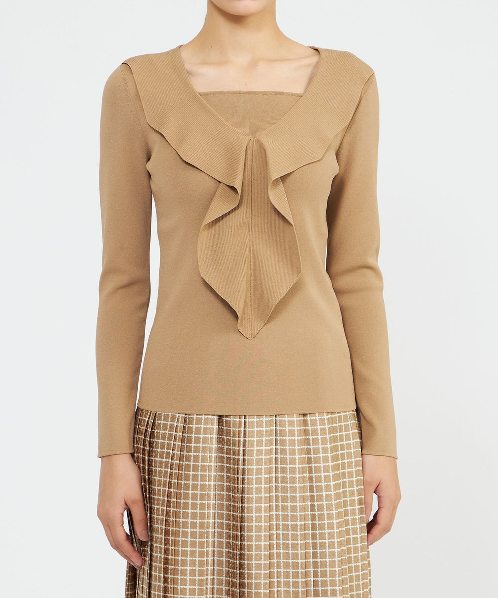 美品　EPOCA エポカ　カシュクールプルオーバーニット　金ボタン　洗える ツイストニット プルオーバー(トップス)｜EPOCA(エポカ)のファッション