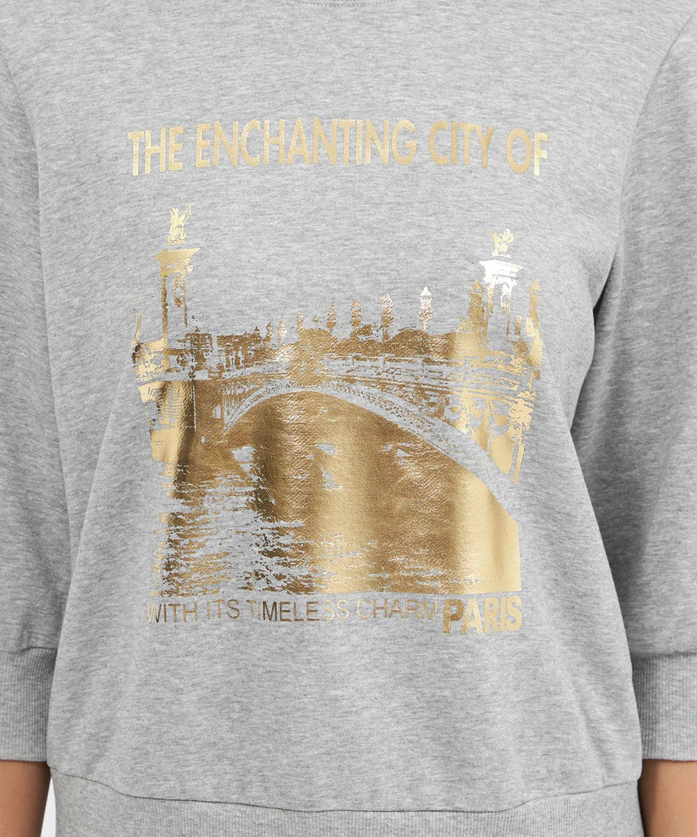 フォイルロゴプリント スウェットプルオーバー(トップス)｜EPOCA