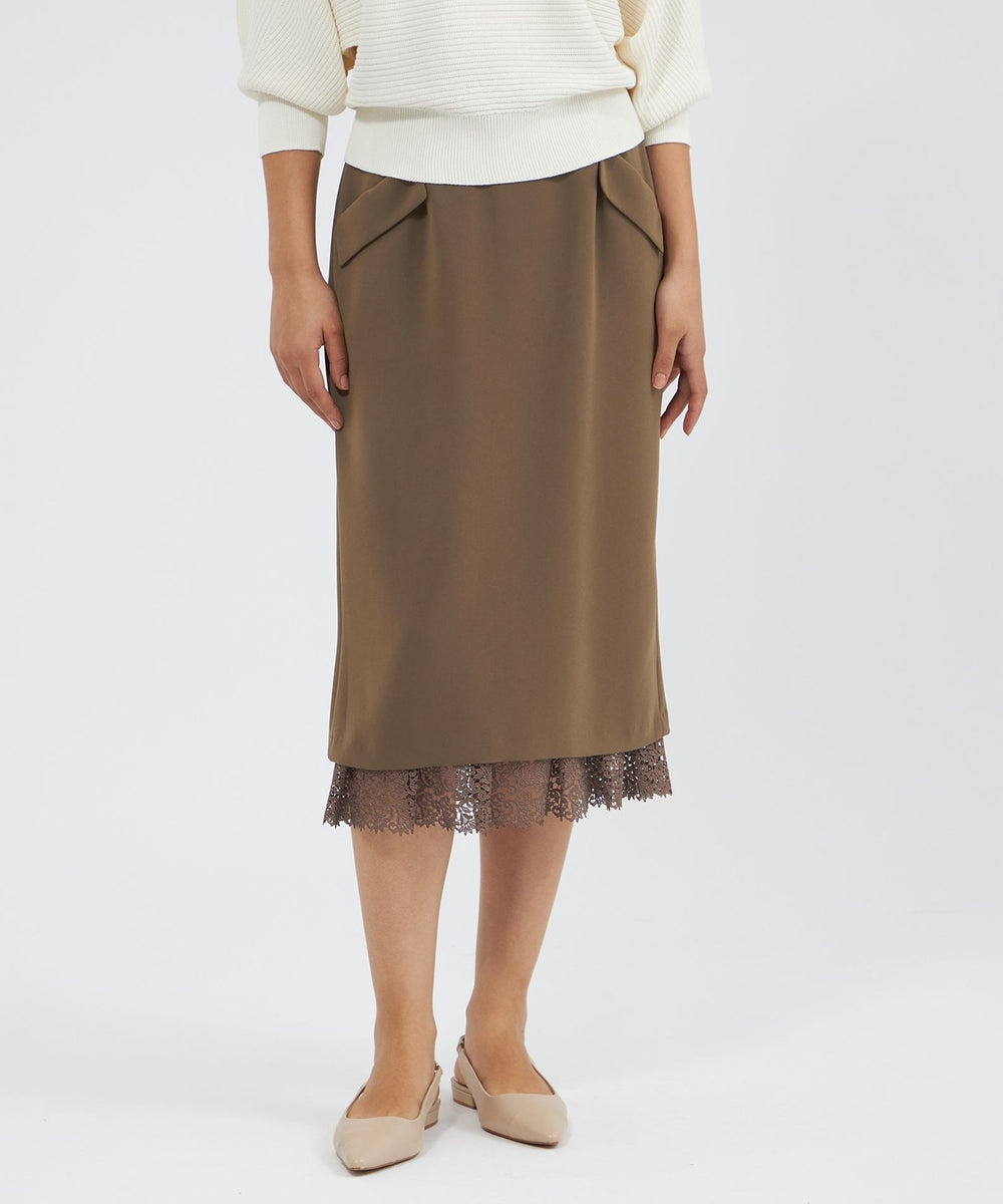 試着のみ MATILDA amelife マドレーヌプリーツ タイトスカート ストレッチウールフラノ プリーツスカート(スカート)｜EPOCA