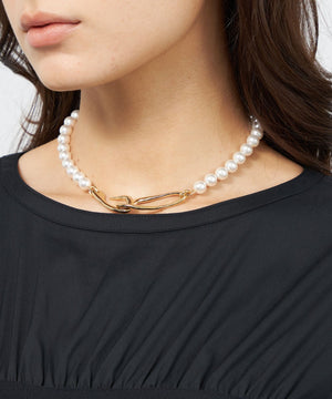 【最終値下げ】ete パールチョーカー ete 真珠ネックレス/パールチョーカー - メルカリ