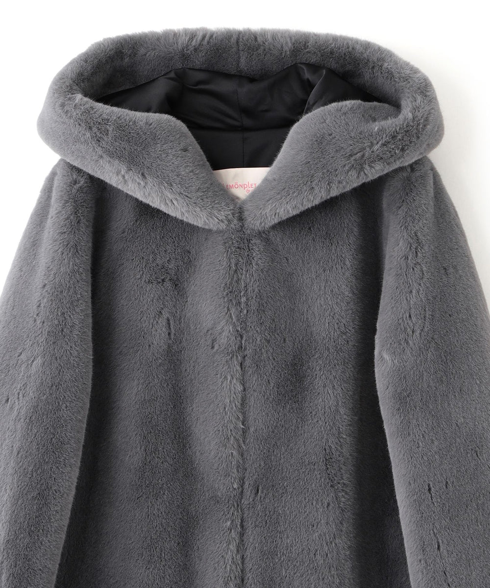 LEMONPLET】エコファーフーデッドジャケット《WEB＆EPOCA THE SHOP店舗