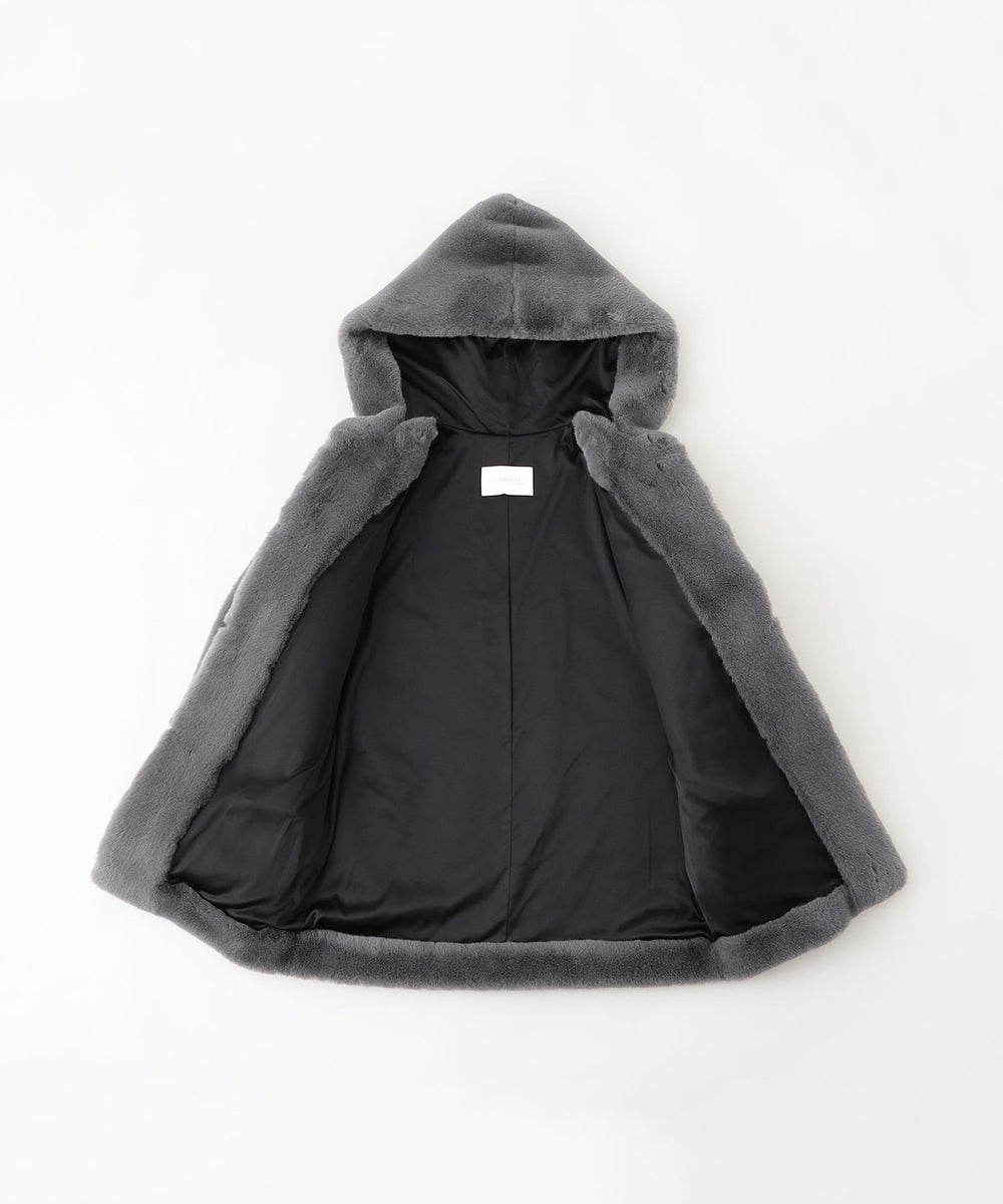 LEMONPLET】エコファーフーデッドジャケット《WEB＆EPOCA THE SHOP店舗