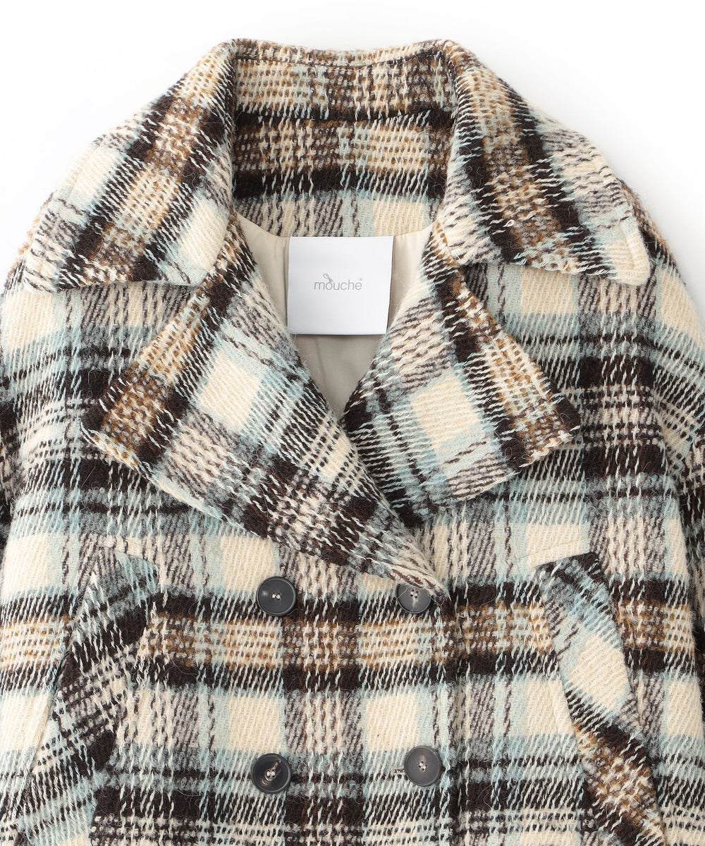 MOUCHE】チェックピーコート《WEB＆EPOCA THE SHOP店舗限定》(コート