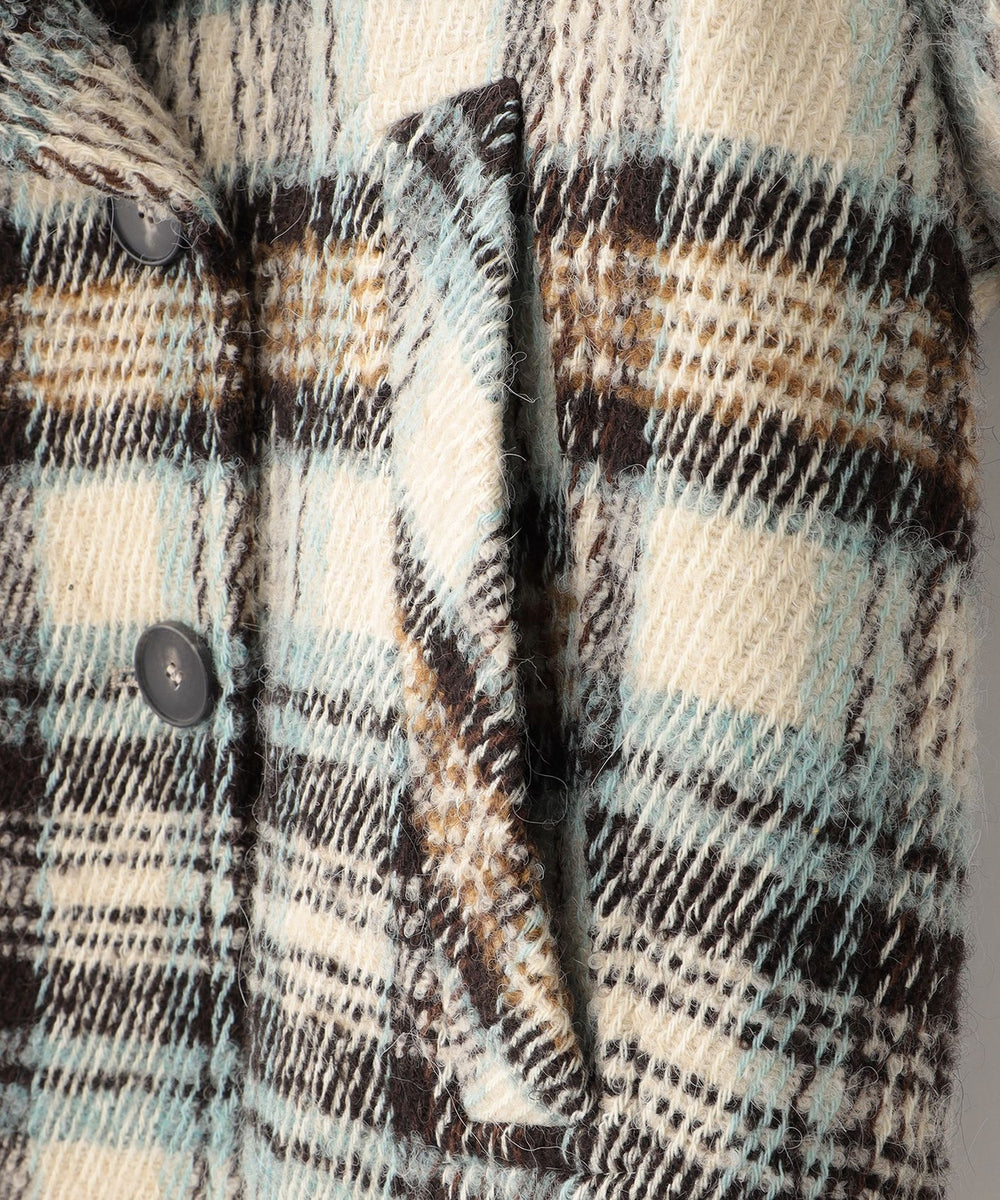 MOUCHE】チェックピーコート《WEB＆EPOCA THE SHOP店舗限定》(コート