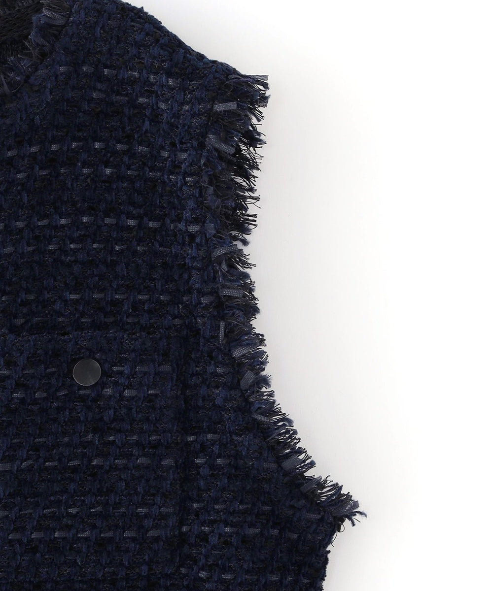 COOHEM】ベーシックツイードベルベットジレ《WEB＆EPOCA THE SHOP店舗