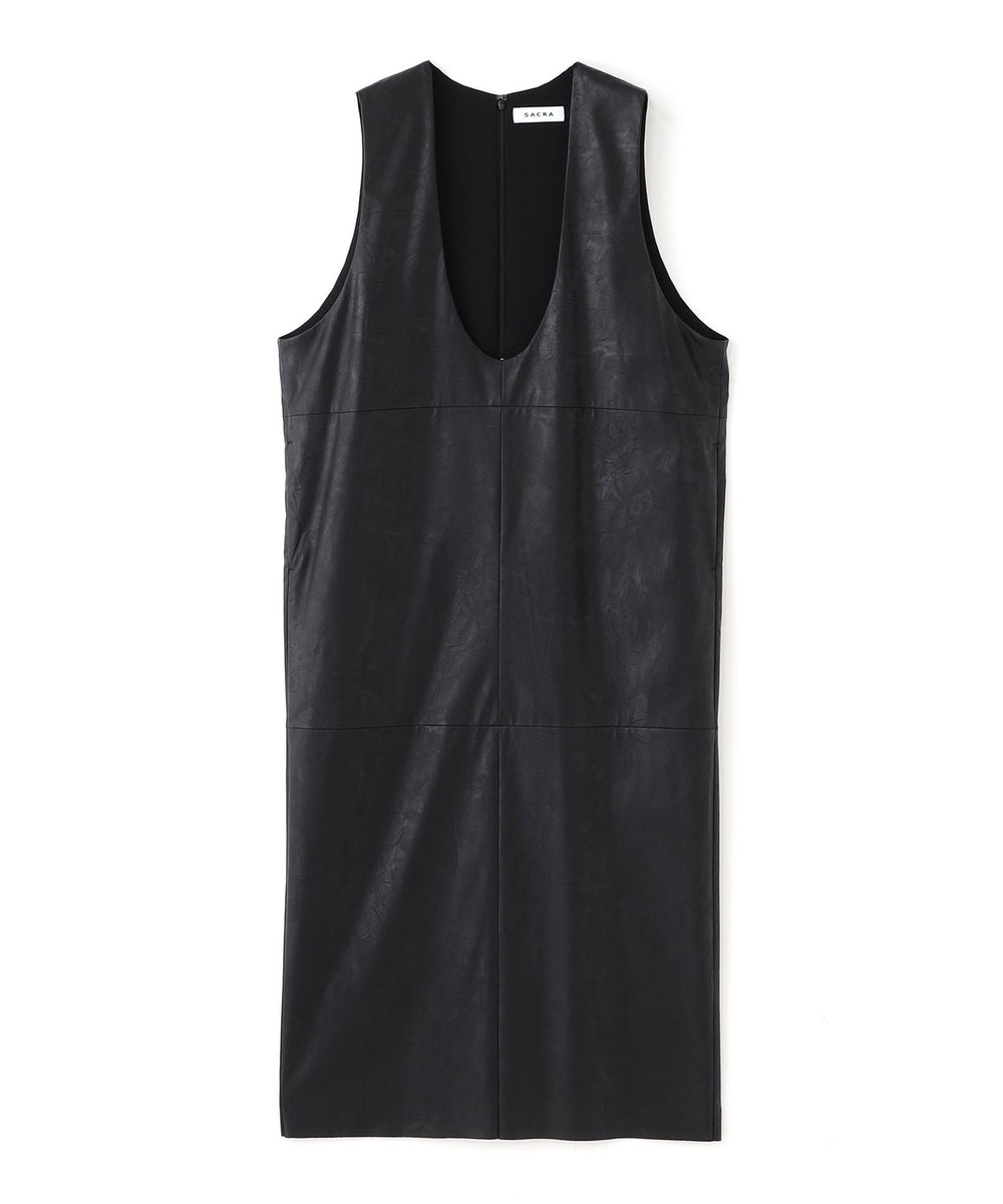 SACRA】フェイクレザードレス《WEB＆EPOCA THE SHOP店舗限定
