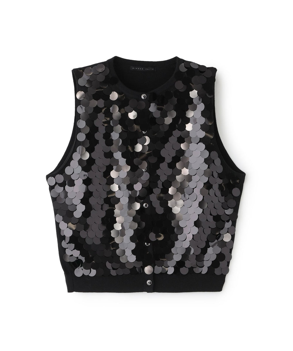 MIHOKO SAITO】スパングルベスト《WEB＆EPOCA THE SHOP店舗限定