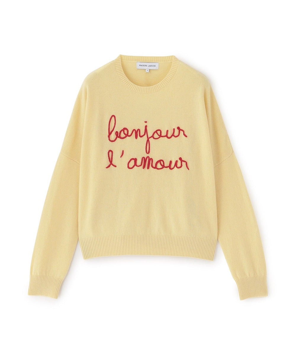MAISON LABICHE】イエローブラックニットプルオーバー《WEB＆EPOCA THE