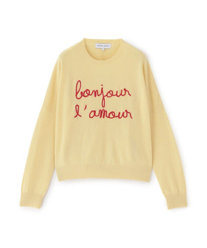 MAISON LABICHE】イエローブラックニットプルオーバー《WEB＆EPOCA THE