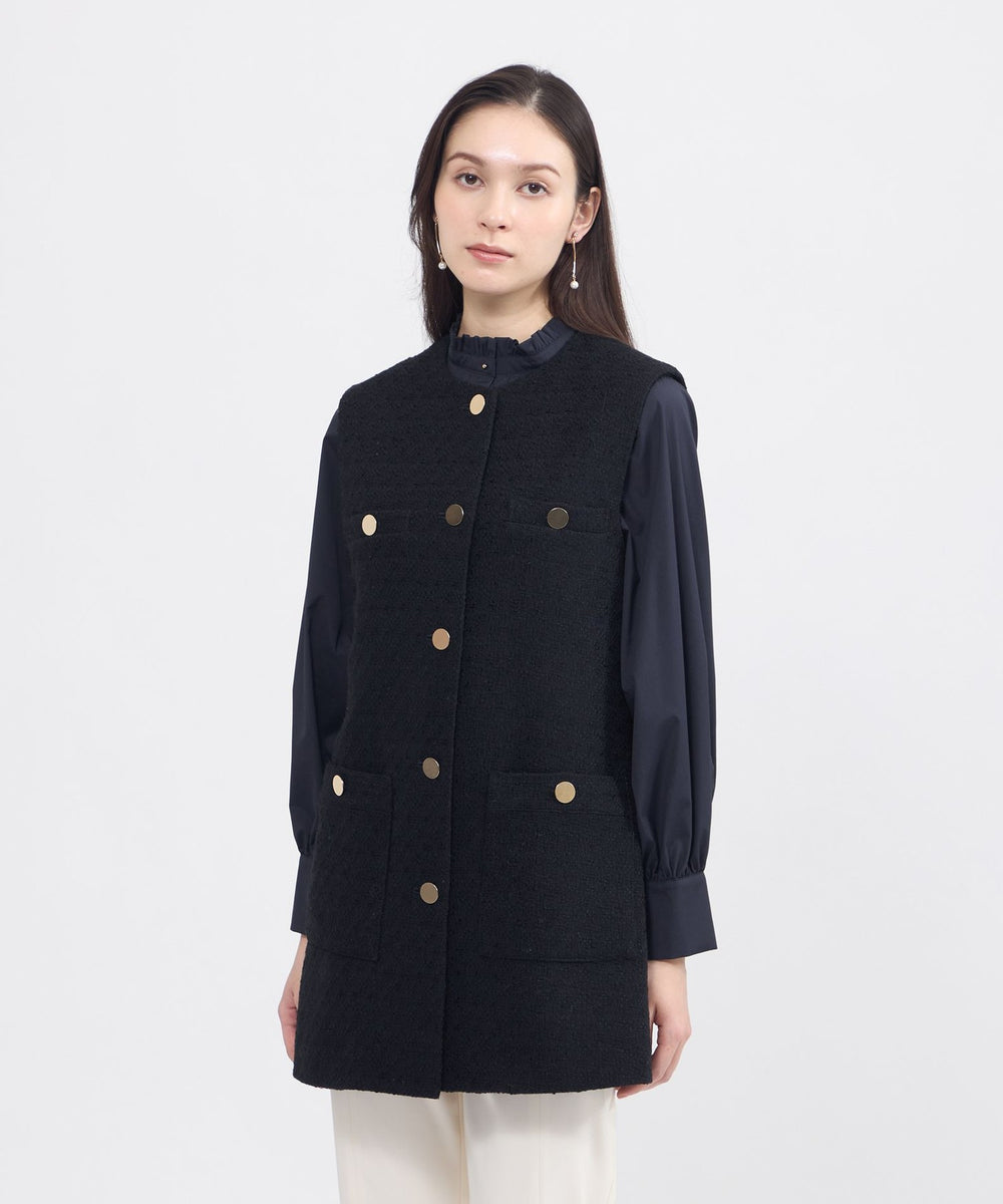 EPOCA STORIA】ツイードロングジレ《WEB＆EPOCA THE SHOP店舗限定