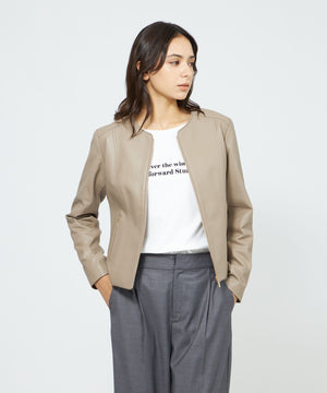 【美品】エポカ　ラムレザー　ジャケット　フード　ブラック　クロップド丈　L EPOCA STORIA】ソフトラムレザージャケット《WEB＆EPOCA THE SHOP店舗