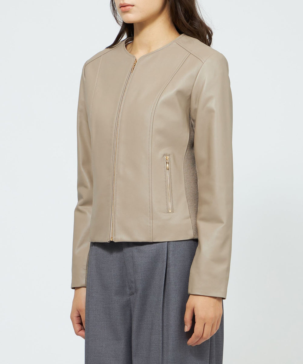 お買い得！【試着程度】エポカ ラムレザーアウター EPOCA STORIA】ソフトラムレザージャケット《WEB＆EPOCA THE