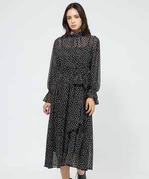 極美品 エポカ ドットプリーツ ロングワンピース 近年モデル 40 極美品 エポカ ドットプリーツ ロングワンピース 近年モデル 40