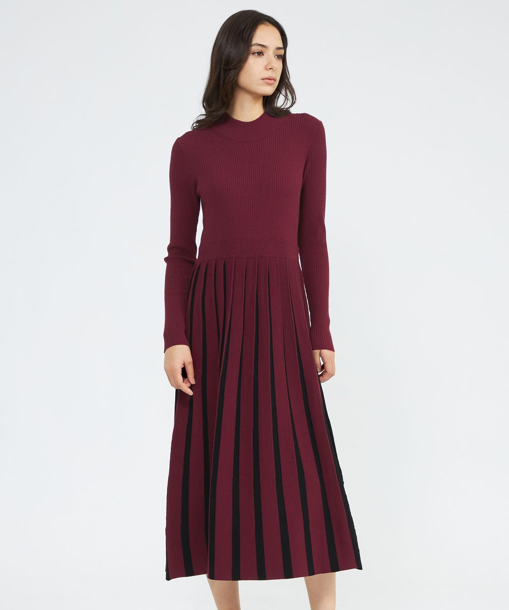 EPOCA STORIA】バイカラーニットドレス《WEB＆EPOCA THE SHOP