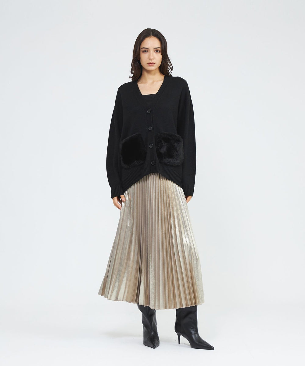 EPOCA STORIA】エコファーポケットカーディガン《WEB＆EPOCA THE